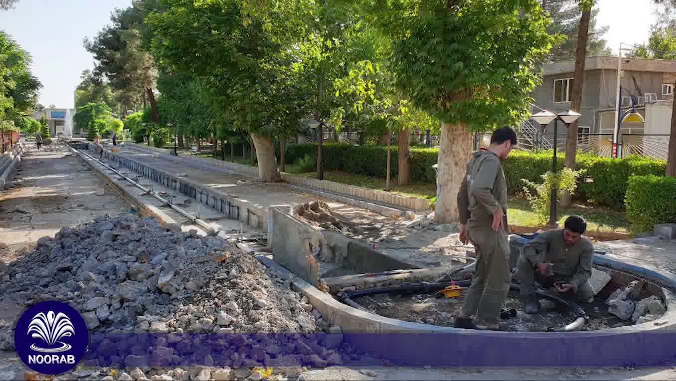 ابنمای خطی باغ ملی نیشابور